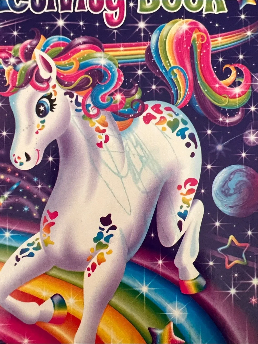 VTG Lisa Frank Notebook & 2019 Activity Book Lot Dash Dazzle Unicorn Rainbow